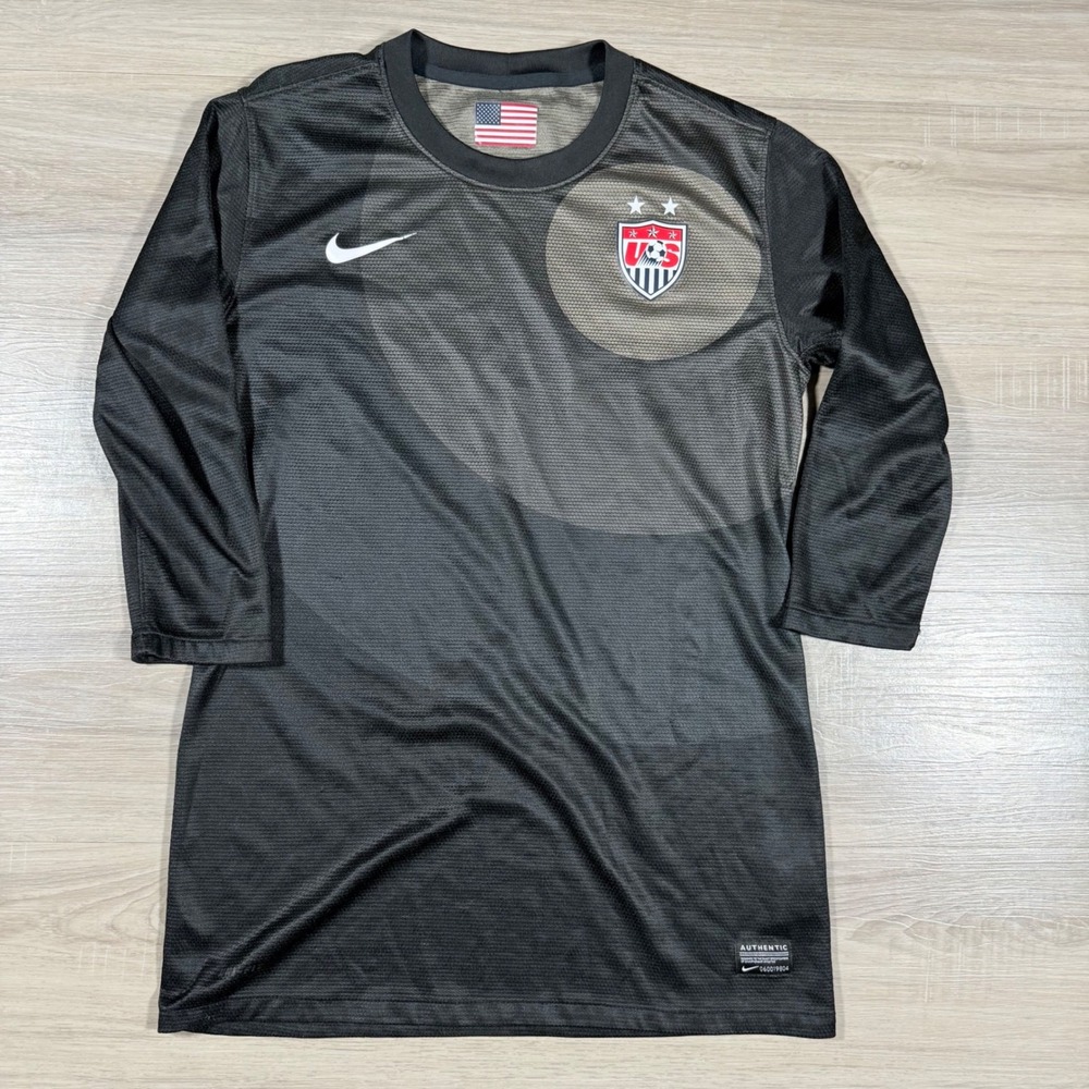 Nike Womens US Soccer Goalkeeper Jersey Authentic Black Performance Size Small
